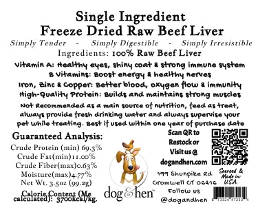 Freeze Dried Raw Beef Liver