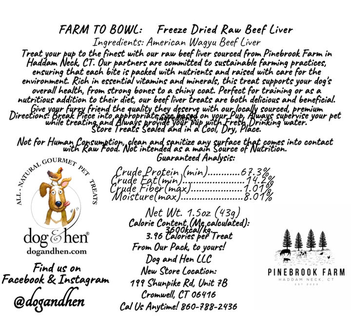 Freeze Dried Raw Beef Liver